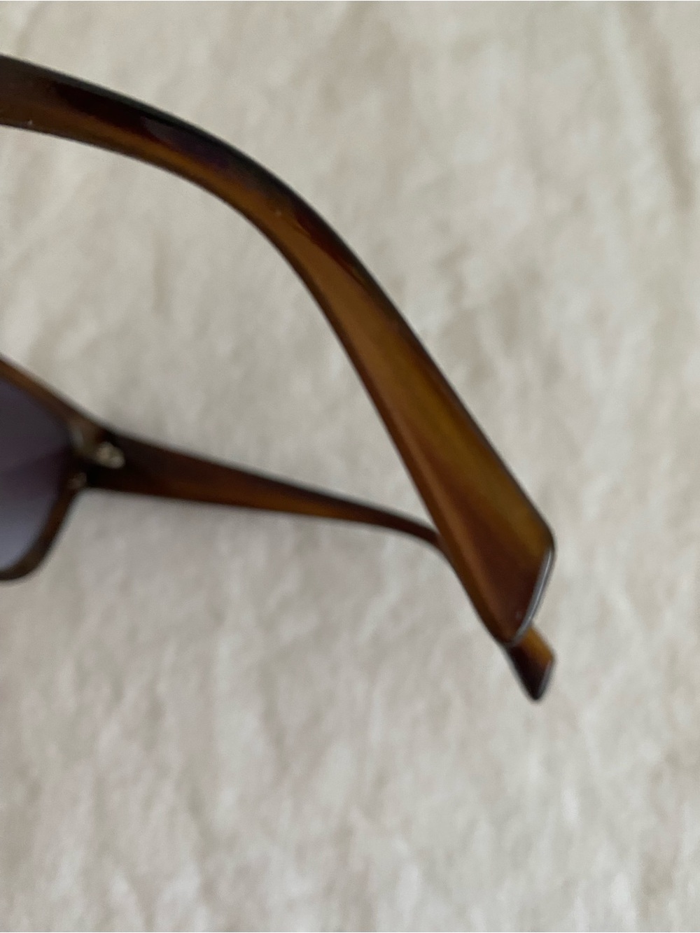 Anthropologie Brown Tortoiseshell Shield Sunglasses with Gradient Smoke Lenses - Picture 8 of 16